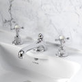 C.P. Hart Epoch Wall-Mounted 3-Piece Basin Mixer 185-215mm without Waste